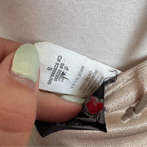 Vintage Y2K Gold Shimmer Halter Dress S - Picture 8 of 8